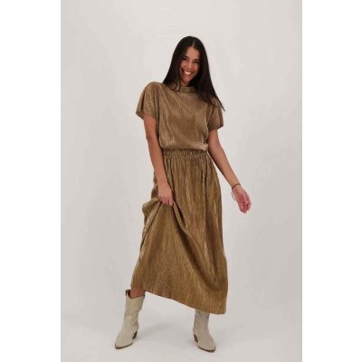 Plisse rok champagne goud - Plmodelrokentop 7 - 279 (1)