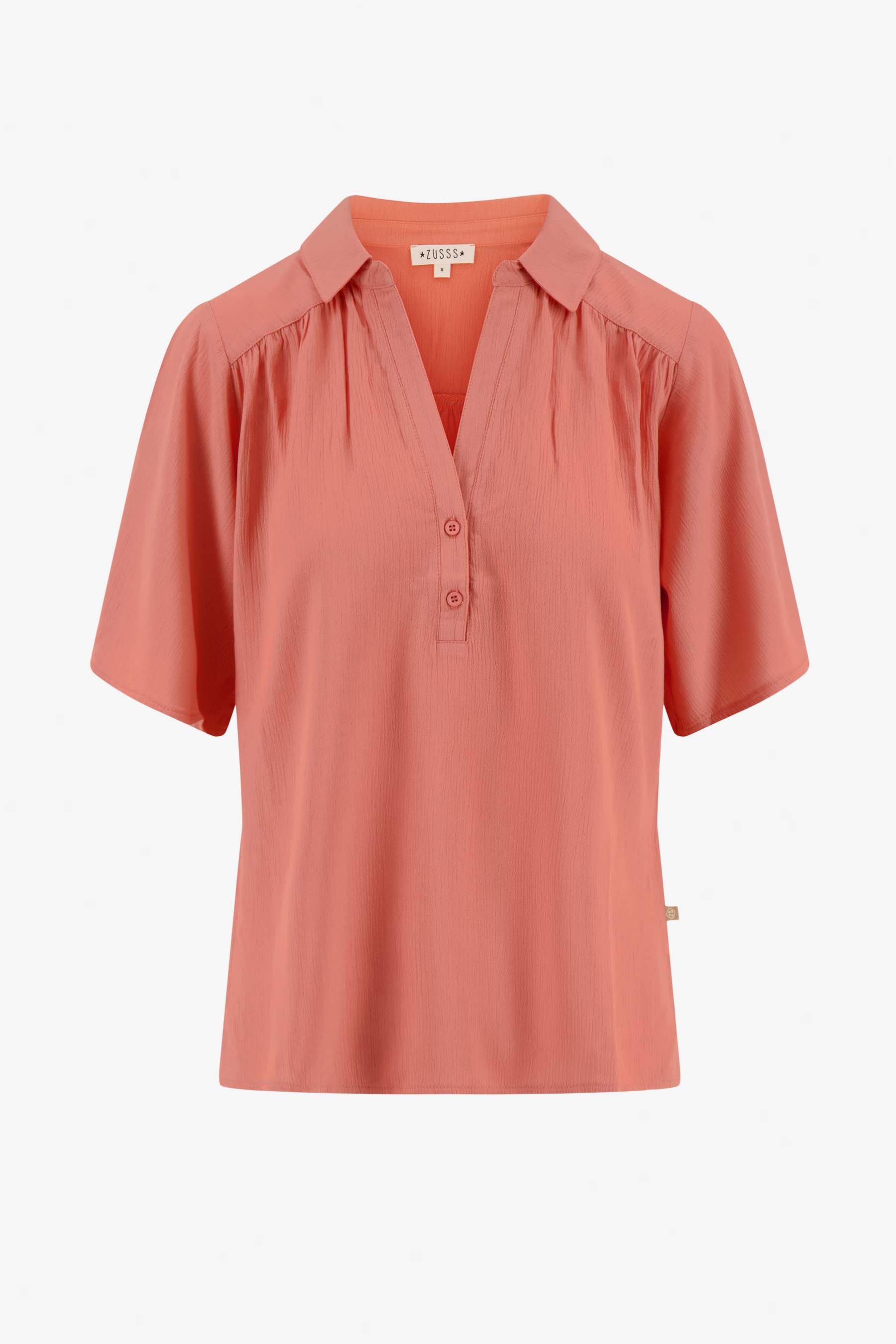 Blouse met korte mouw - Zusss blouse met korte mouw koraalroze 0304 045 7045 voor 1 - 194