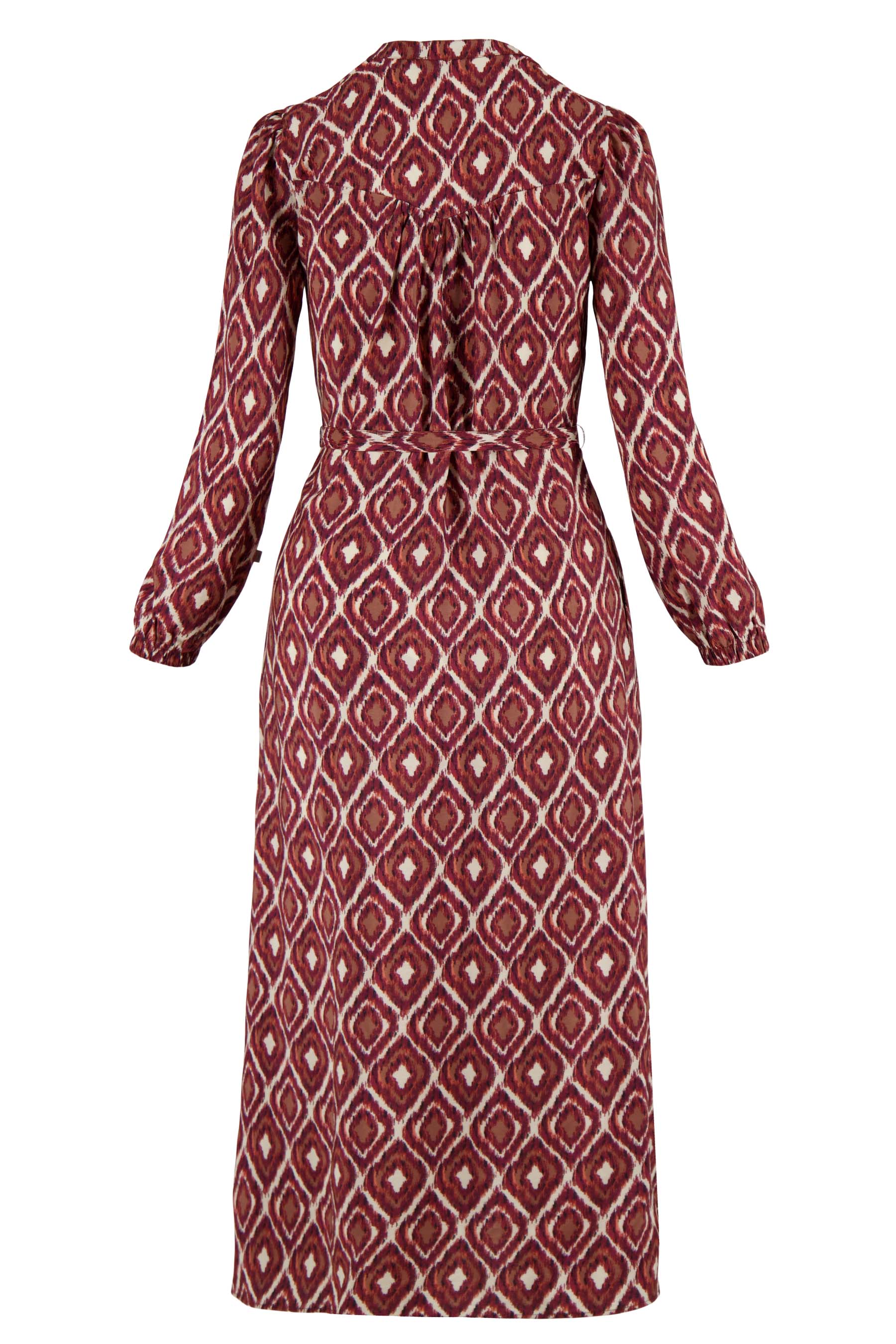 Maxi jurk met ikat print - Zusss maxi jurk met ikat print zand roodbruin 0301 056 7037 achter - 189